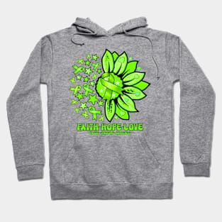 Kabuki Syndrome Awareness - Faith love hope sunflower ribbon Hoodie